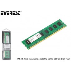 EVEREST 4 Gb 1600Mhz DDR3 CL11 16 Çipli RAM 
